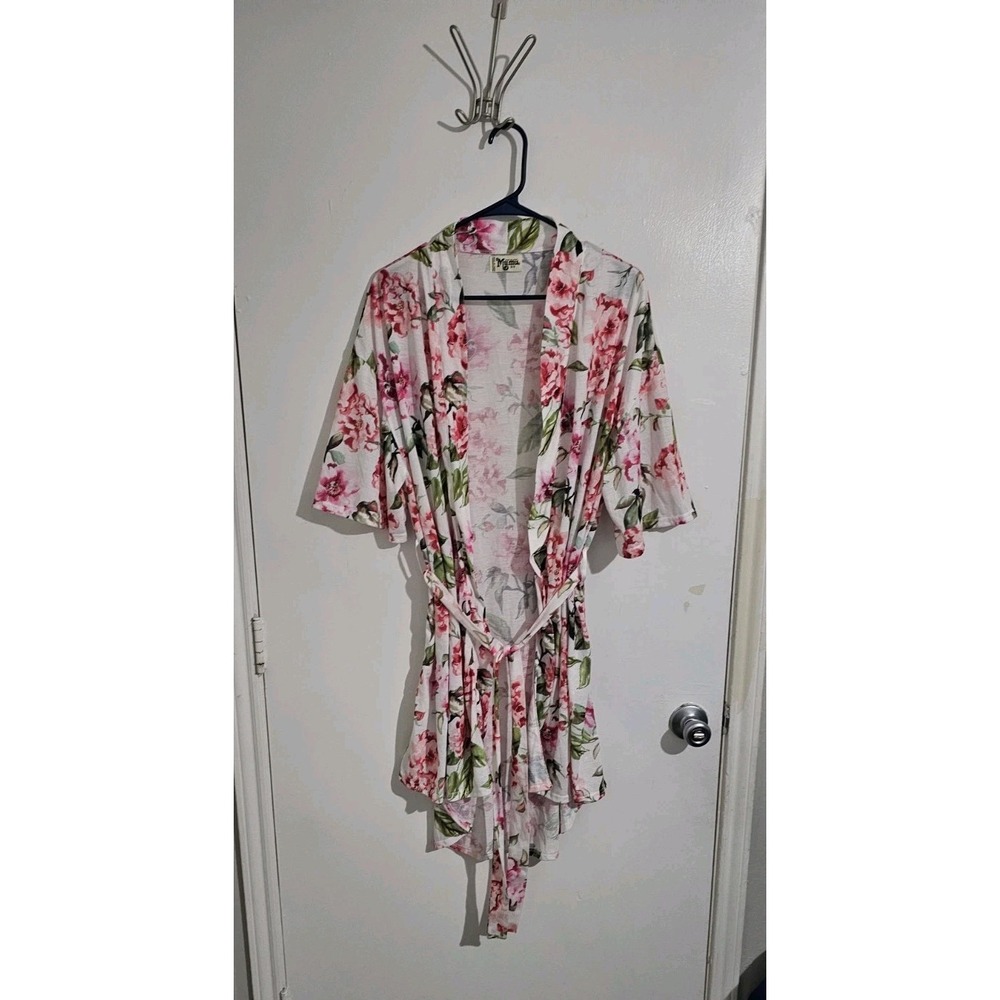 Show Me Your Mumu‎ Floral Garden Of Blooms Kimono Robe Duster Pink Green Sz O/S